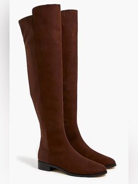 J. Crew Brown Knee-High Women's Boots - Classic Zip Riding Style - NWT
